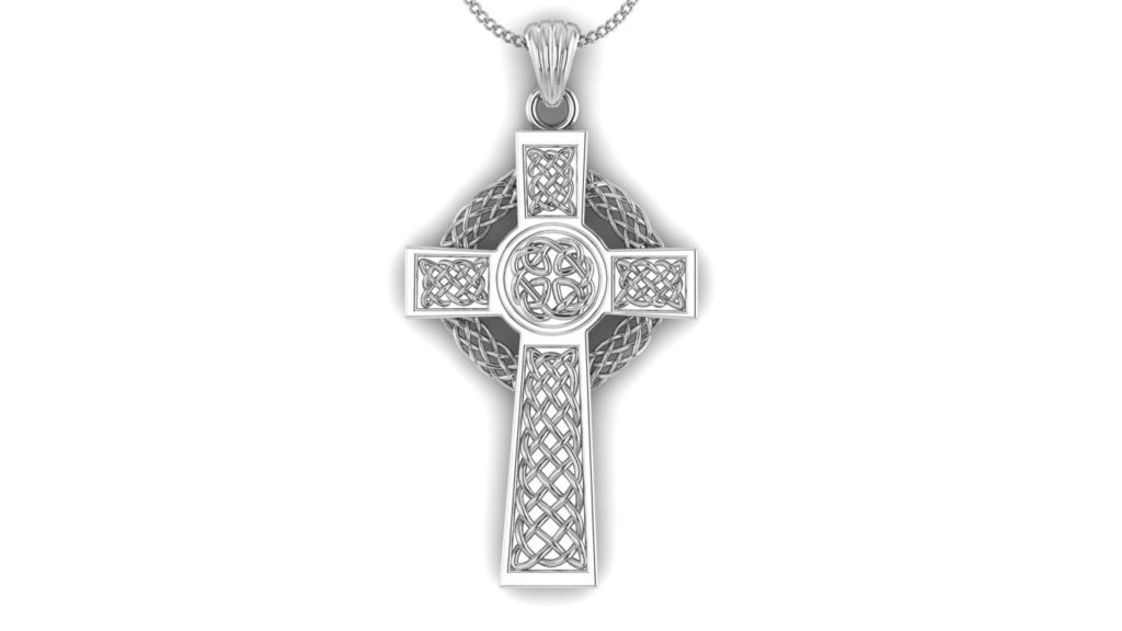 Sterling silver celtic cross pendant