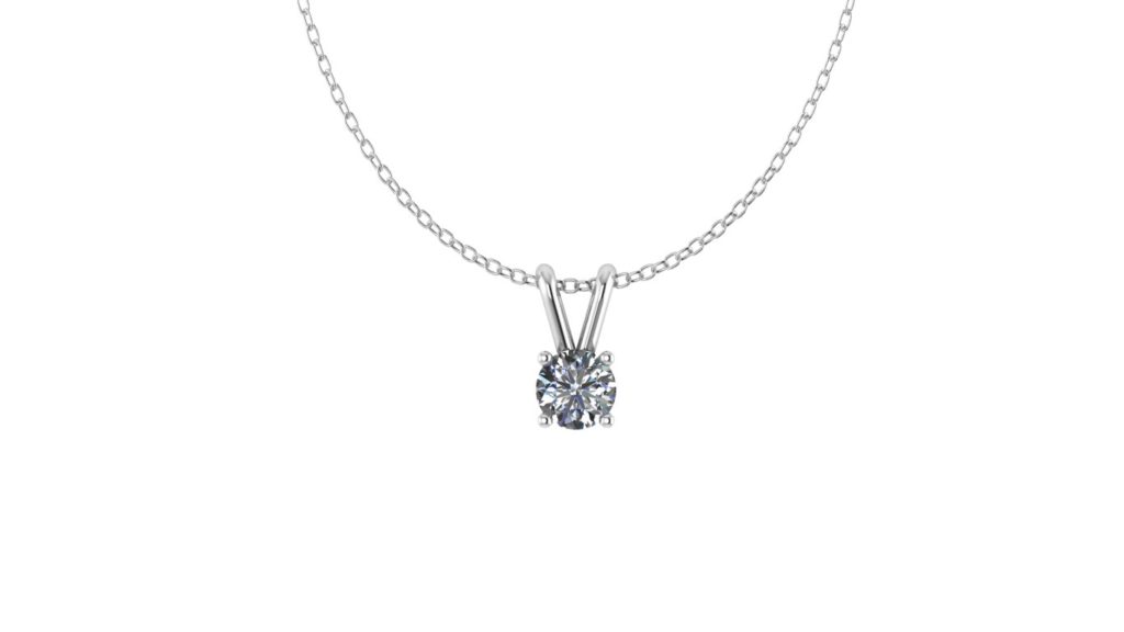 White gold diamond pendant