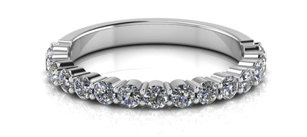 Share claw diamond band white gold